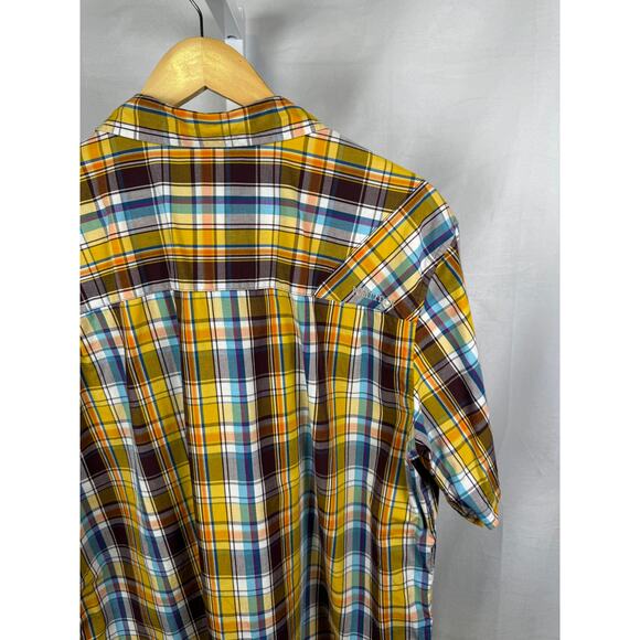Marmot Men's Short Sleeve Button Front Plaid Shirt Size Large - Picture 5 of 5